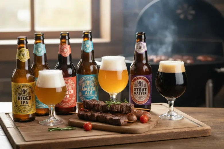Harmonização de espetinhos gourmet com cervejas artesanais.