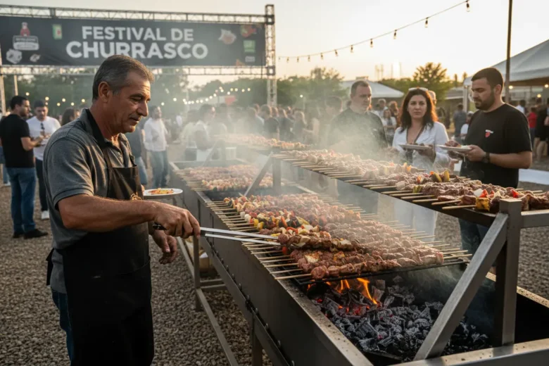Controle de temperatura e produção contínua de espetinhos