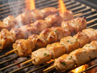 Página Inicial - Como Fazer Espetinhos 9 Espetinho de Frango Perfeito! Coxa ou Peito - Qual Escolher?