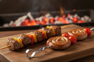 espetos madeira metal comparacao > Como Fazer Espetinho