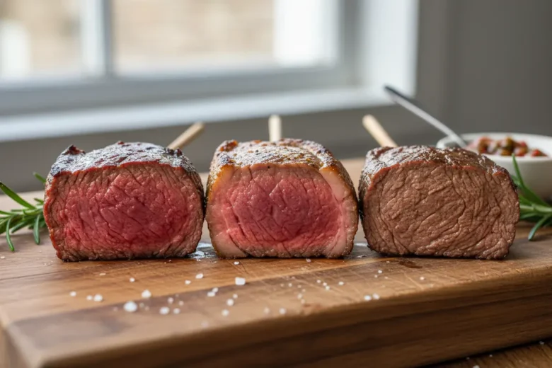 Pontos da carne no espetinho, de mal a bem passado