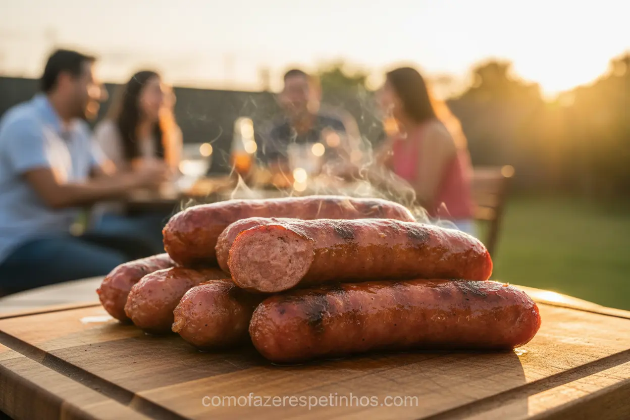 Espetinho linguica toscana churrasco