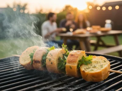 Espetinho de Pão de Alho Caseiro: O Segredo do Churrasco Perfeito!