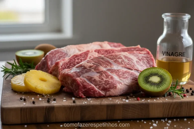Ingredientes naturais para amaciar carne de cupim
