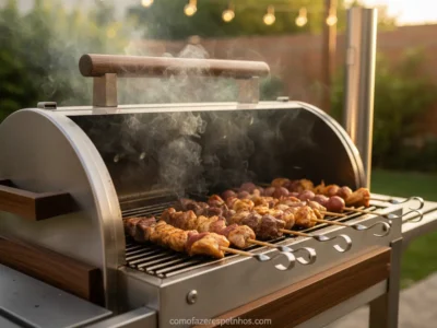 Churrasqueira a Bafo: O Segredo para Espetinhos Suculentos e Irresistíveis!