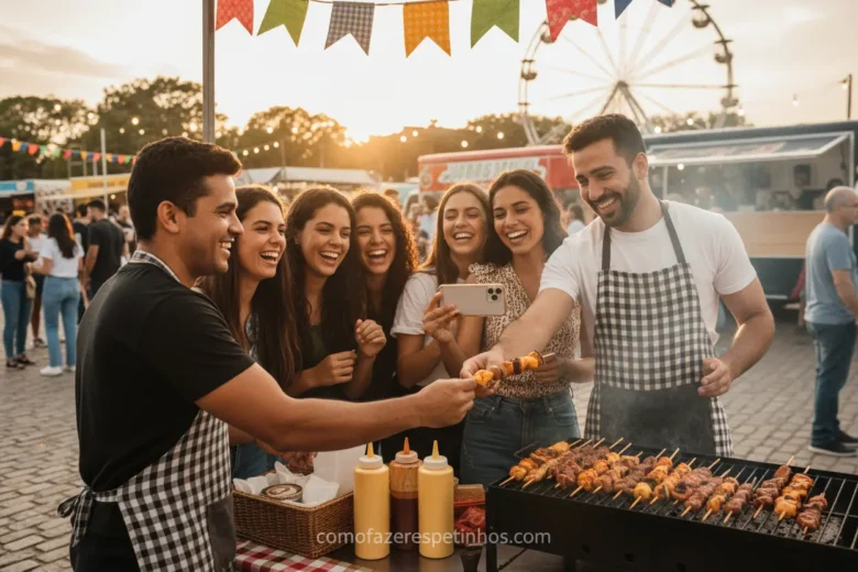 Interação e engajamento com clientes de espetinhos no Instagram