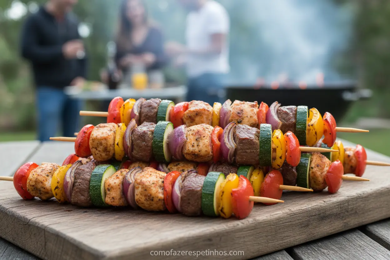 espetinhos low carb thumbnail > Como Fazer Espetinho