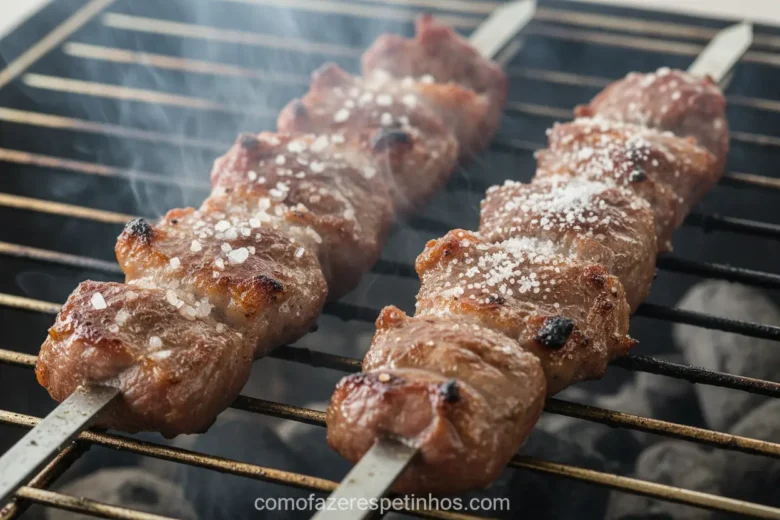 Comparação visual entre sal grosso e sal fino