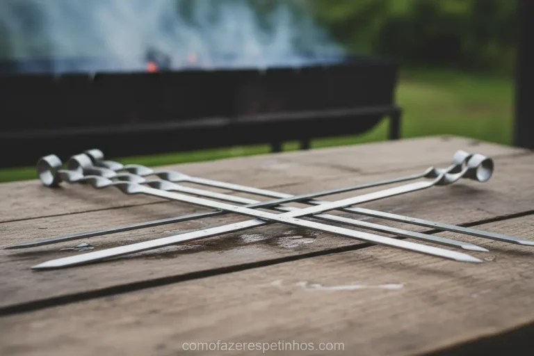 Espetos Brilhando: O Segredo da Limpeza Perfeita para Durar Muito Mais! 1 espetos limpos brilhantes > Como Fazer Espetinho