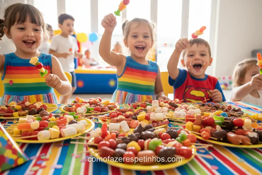 Festa infantil espetinhos alegria