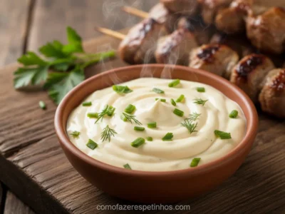 A Maionese Temperada Perfeita para Seu Espetinho! Faça Agora!