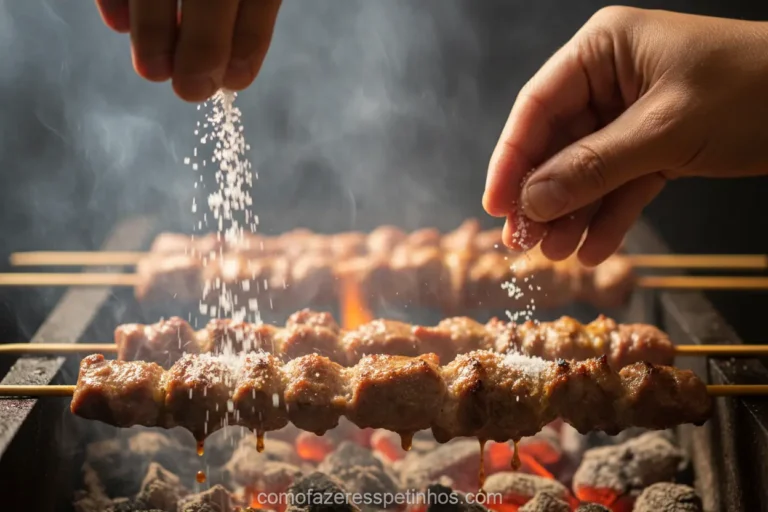 temperando espetinho sal > Como Fazer Espetinho