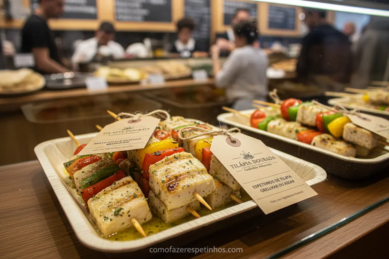 Espetinho de tilápia para negócio