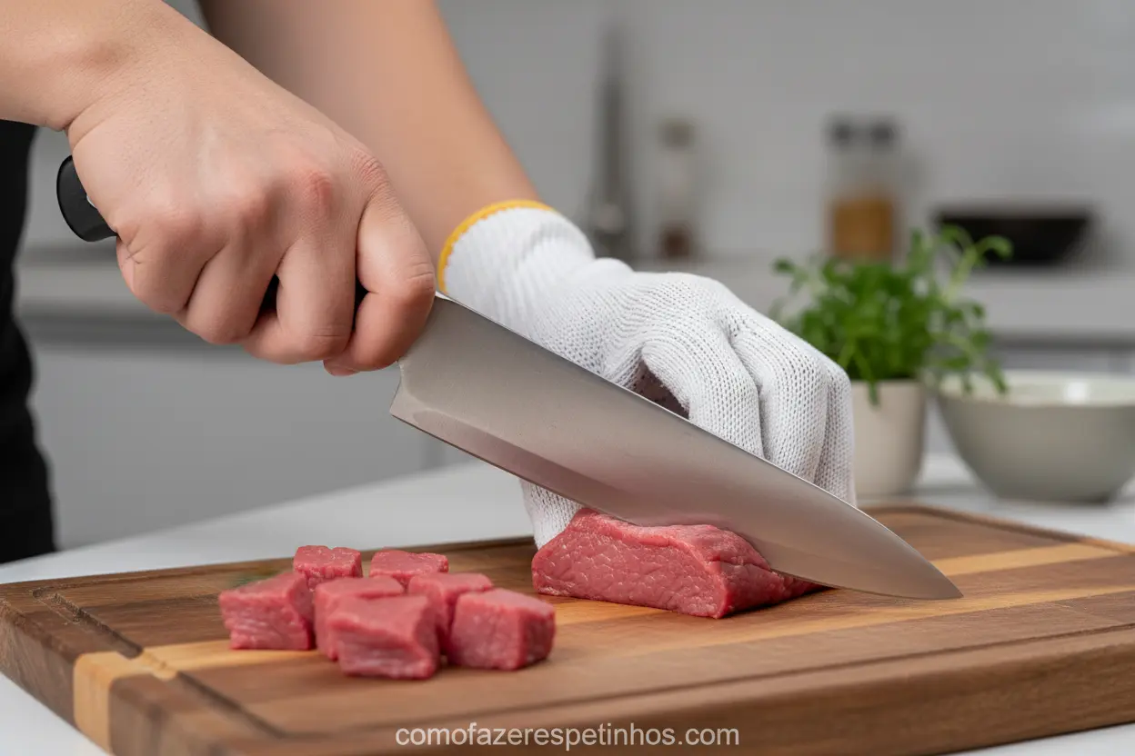 Como amolar faca de churrasco e manuseá-la com segurança
