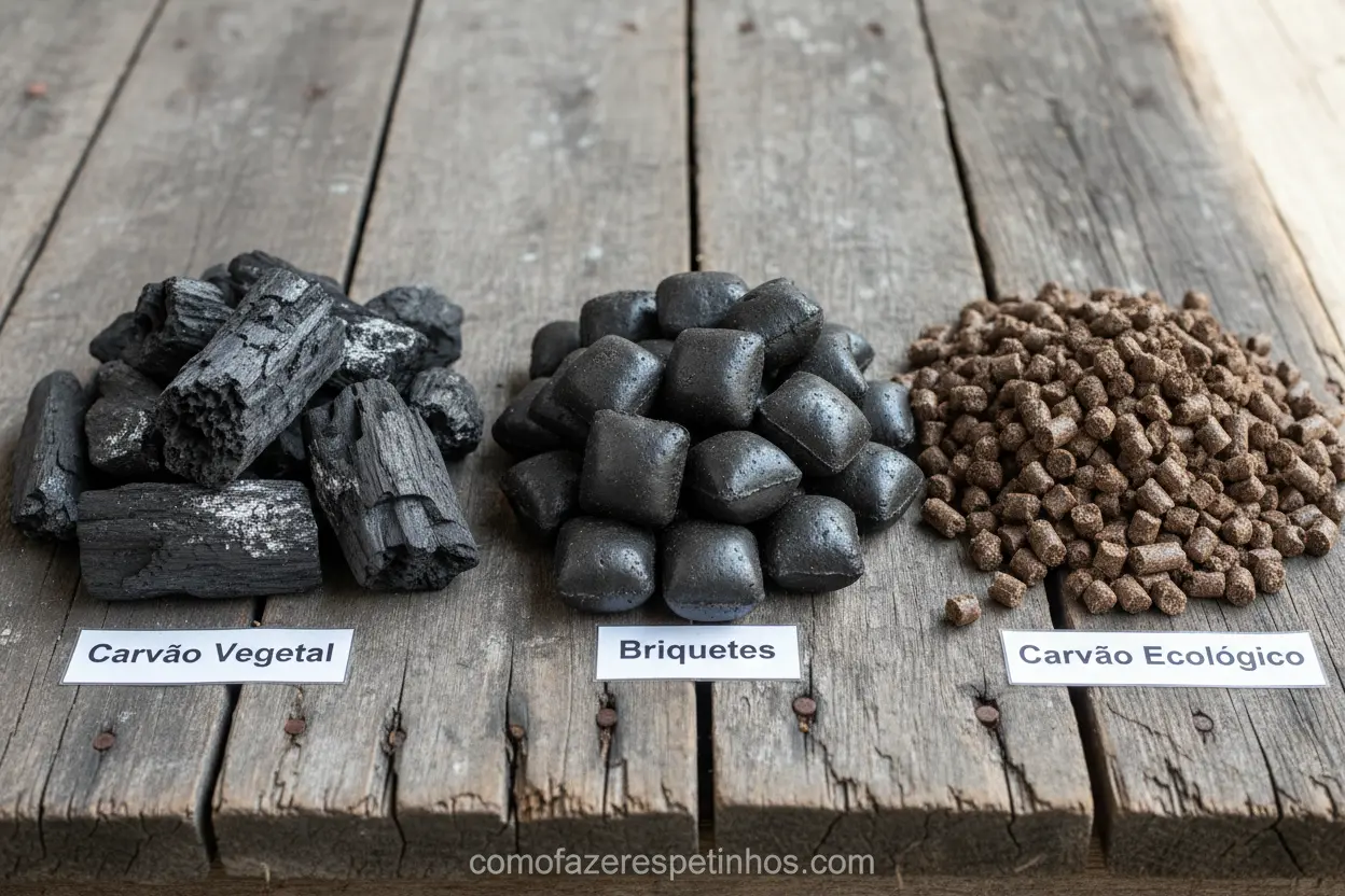 Tipos de carvão para churrasco
