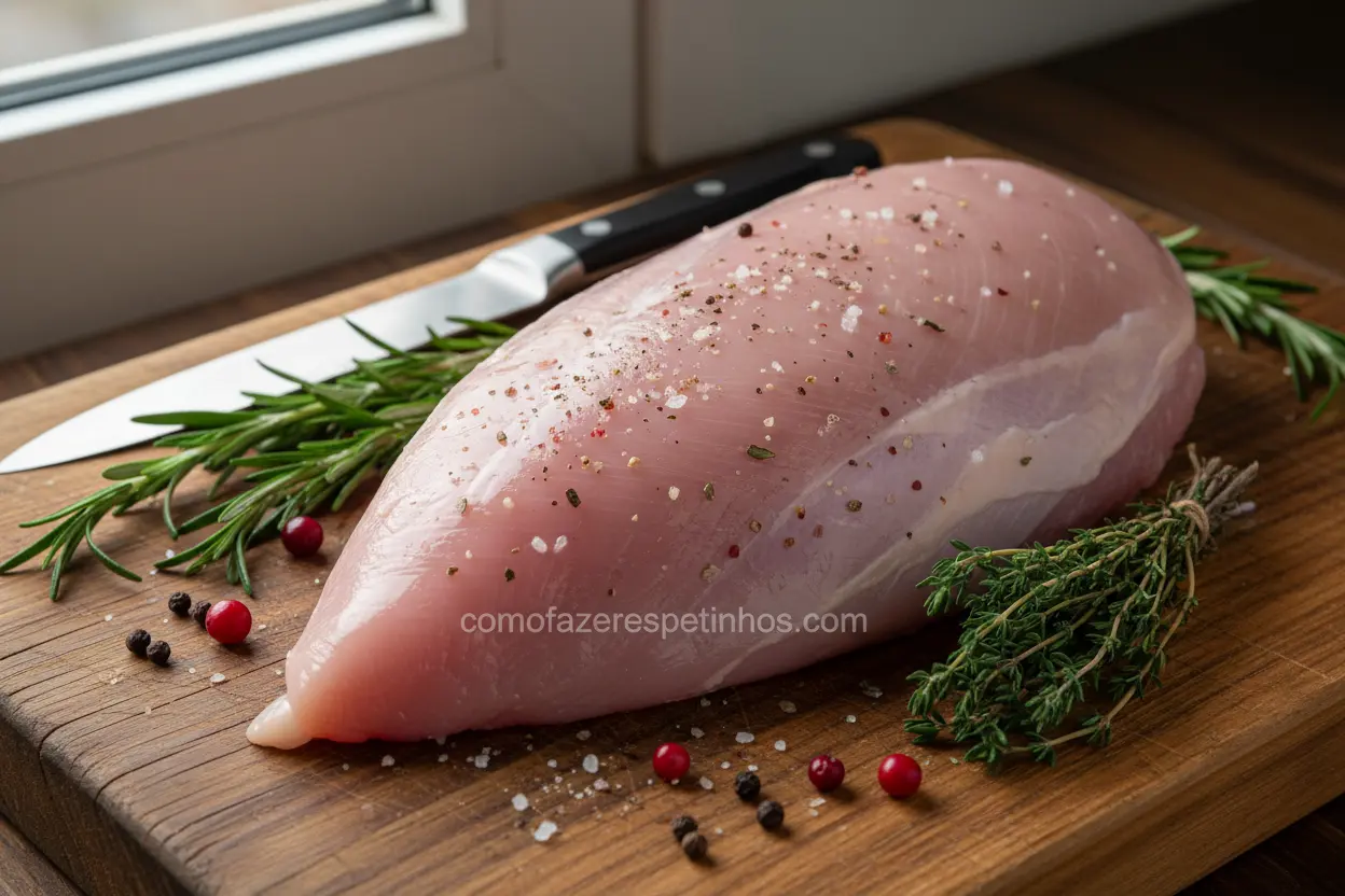 Peito de peru fresco para espetinhos