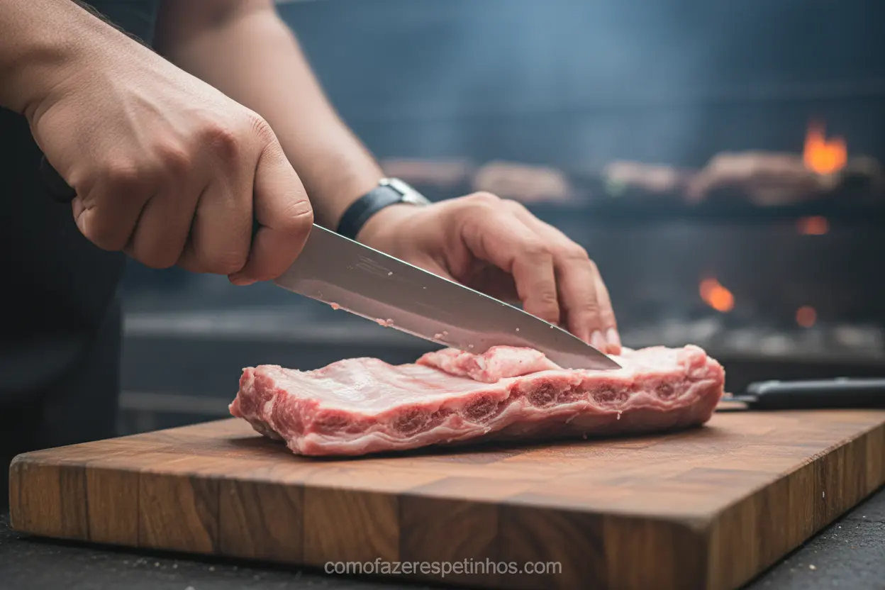 Preparo da costela desossada para assar