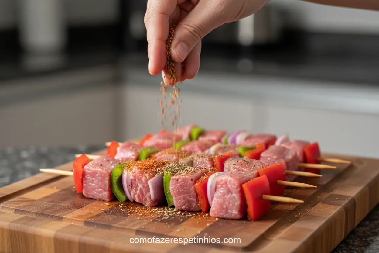 Dicas de como temperar espetinhos de carne
