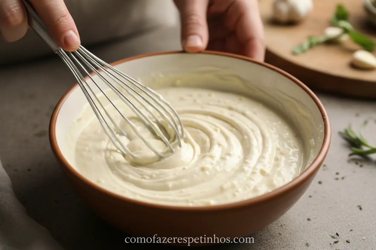 Creme de alho caseiro para churrasco